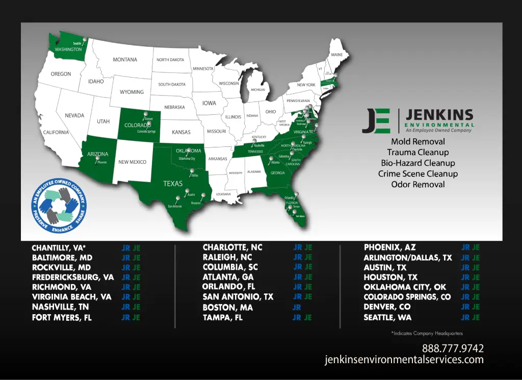 Jenkins Environmental service area map graphic